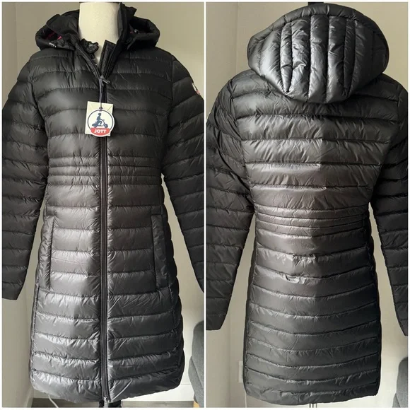 JOTT Long Down Hoodie Puffer Jacket - Picture 5 of 12